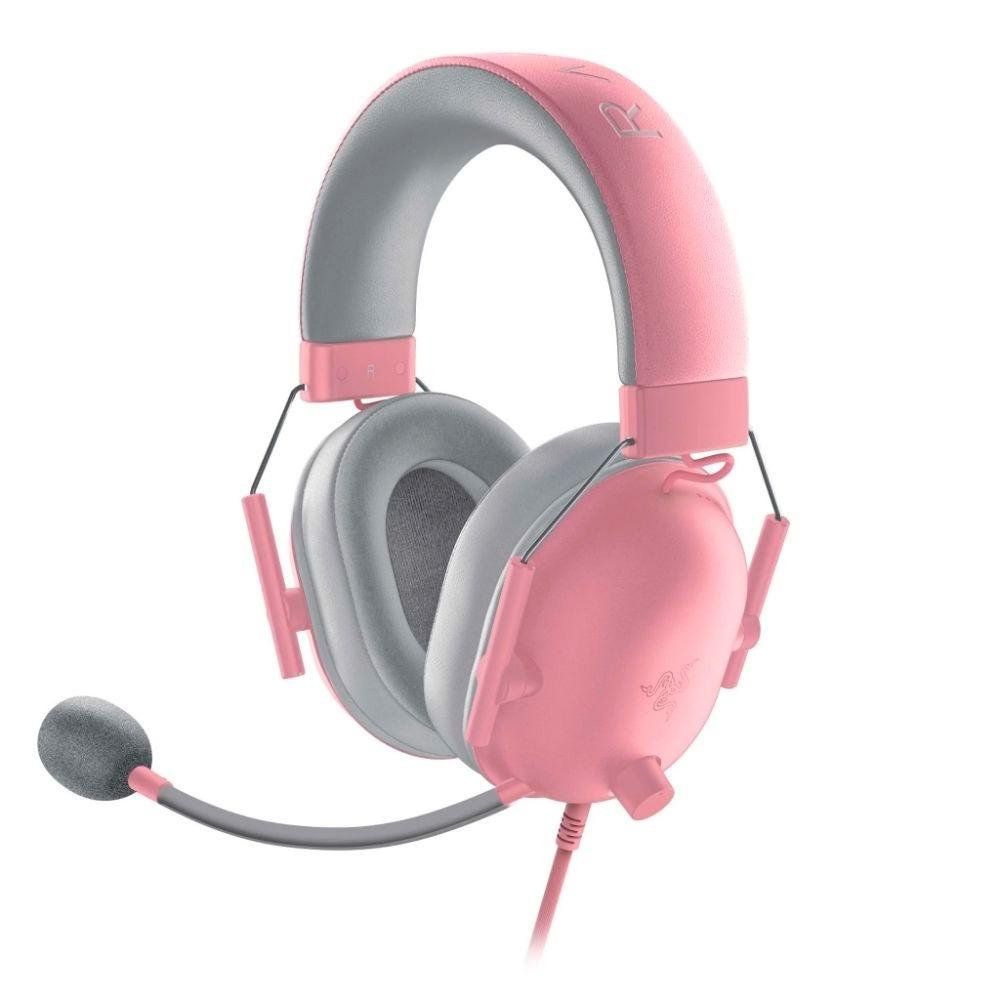 Headset Gamer Razer BlackShark V2 X Quartz, Drivers 50mm, Som Surround 7.1 , P3, Rosa - RZ04-03240800
