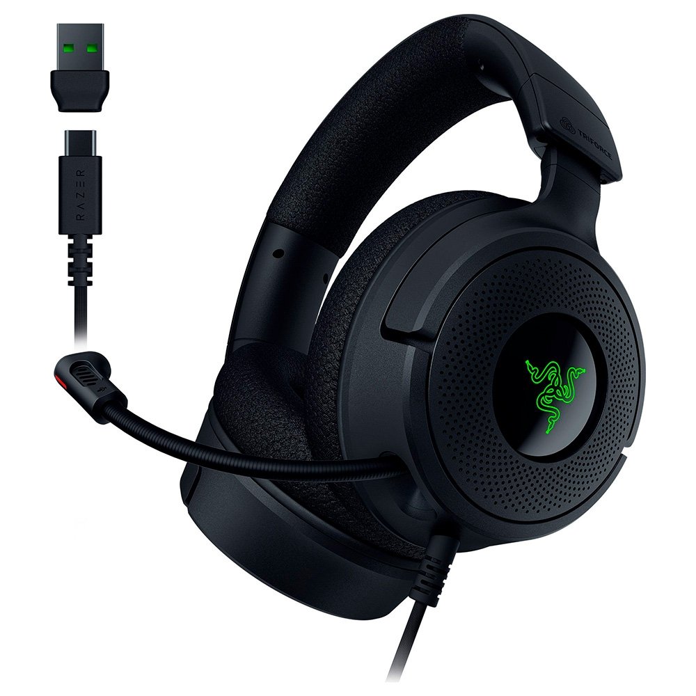 Headset Gamer Razer Kraken V4 X, Drivers 40 mm, Microfone Cardioide, RGB, Preto - RZ04-05180100