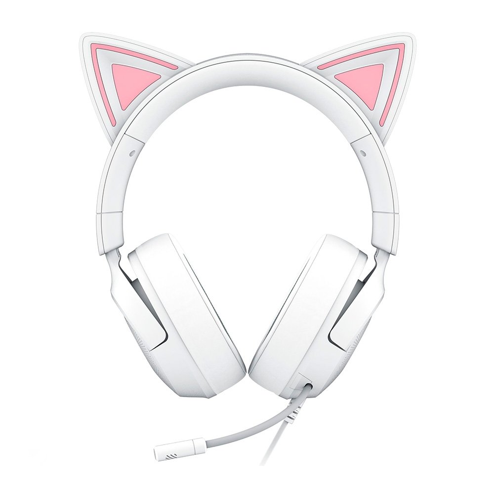 Headset Gamer Razer Kraken Kitty V3 X, RGB Chroma, Iluminação nas Orelhas, USB, Branco - RZ04-05350300
