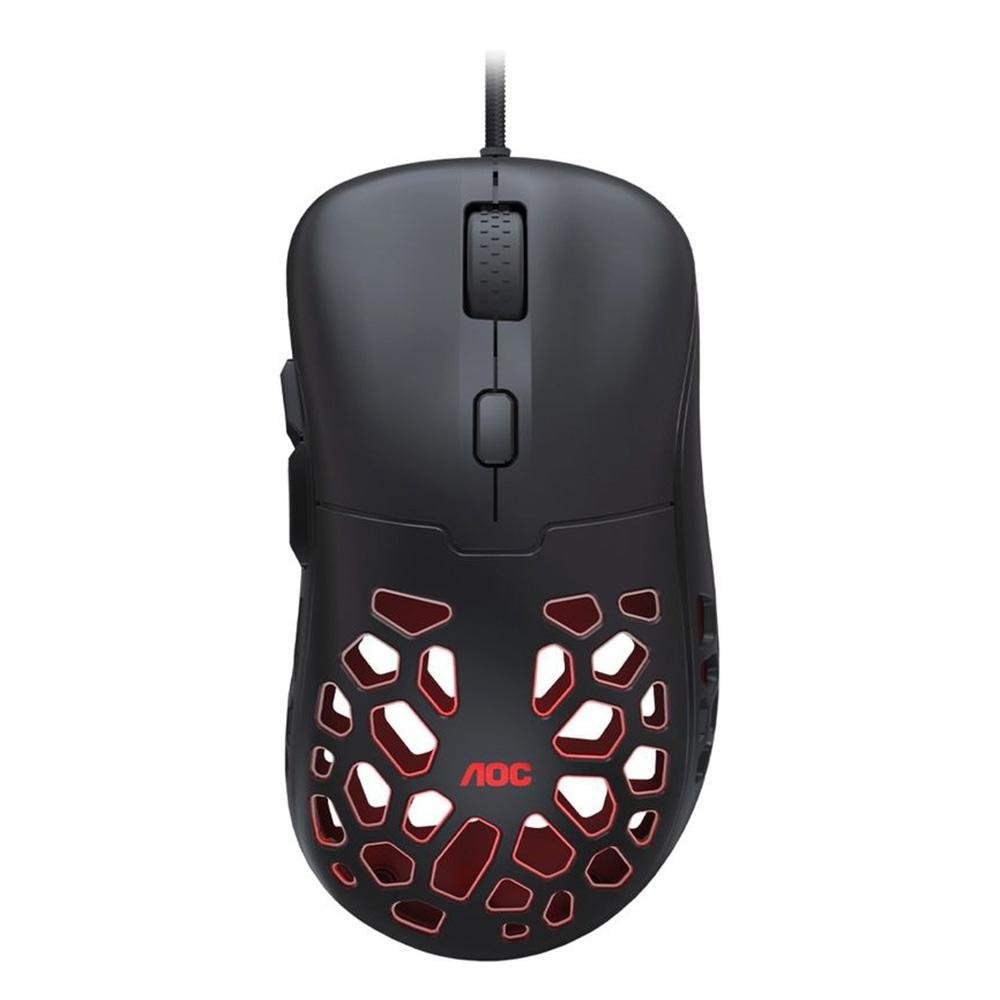Mouse Gamer AOC GM510, RGB, 16000 DPI, 6 Botões, Preto - GM510B/FG