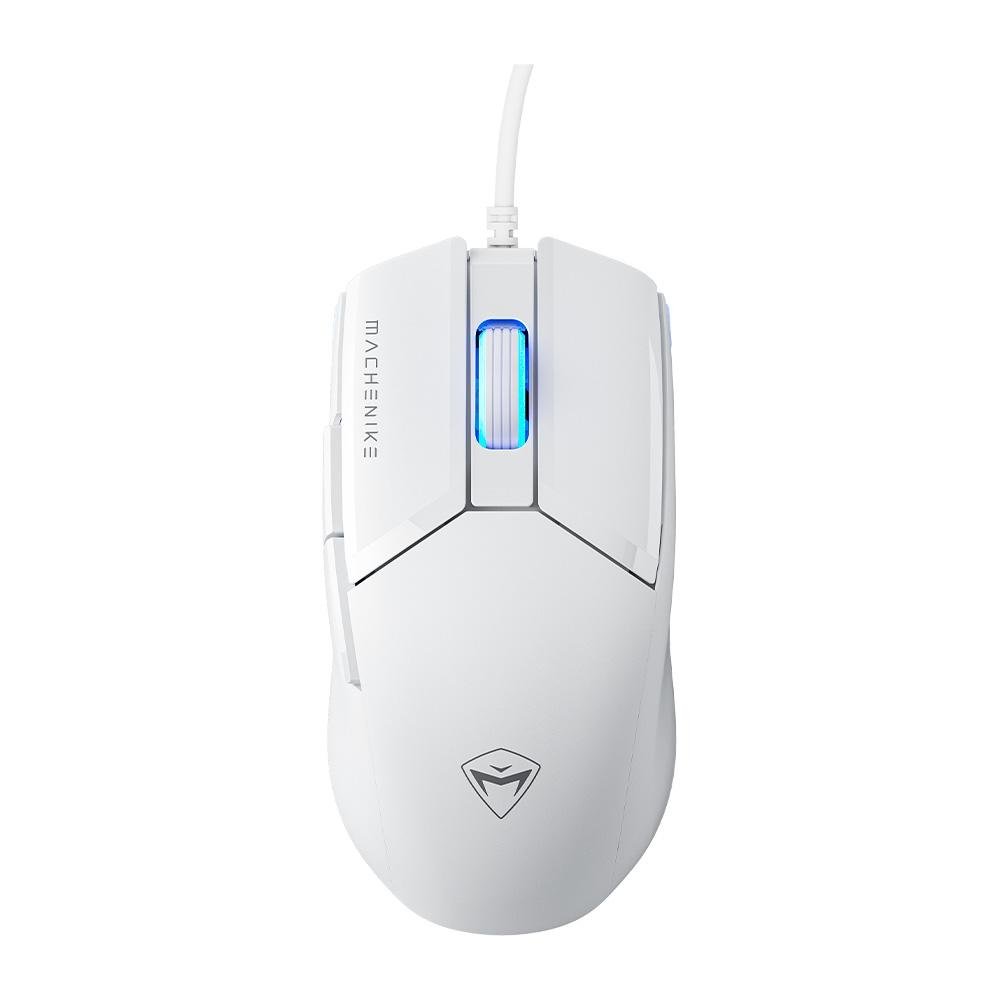 Mouse Gamer Machenike M7 Pro, Com fio, 12800 DPI, 6 botões, Branco - JJ02GL006