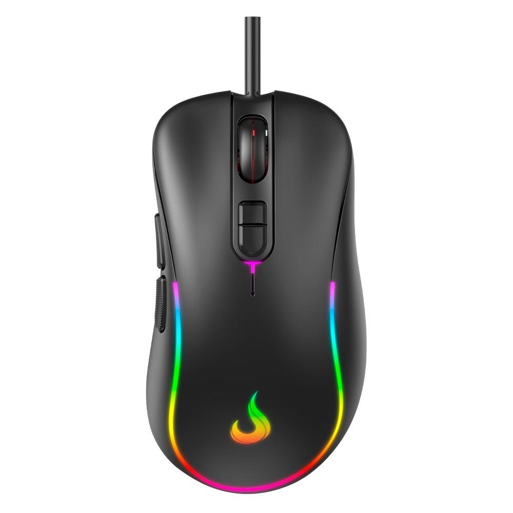 Mouse Gamer Rise Mode G2 Black RGB, 6400 DPI, 7 Botões, Preto - RM-MG-02-FB