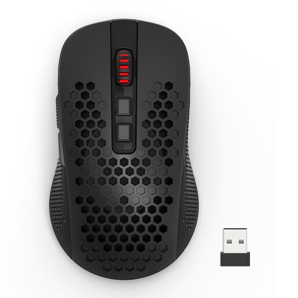 Mouse Sem Fio Gamer Redragon Hana M694 RGB, 7200 DPI, Ambidestro, 1000Hz, USB Tipo-C, Preto - M694-RGB