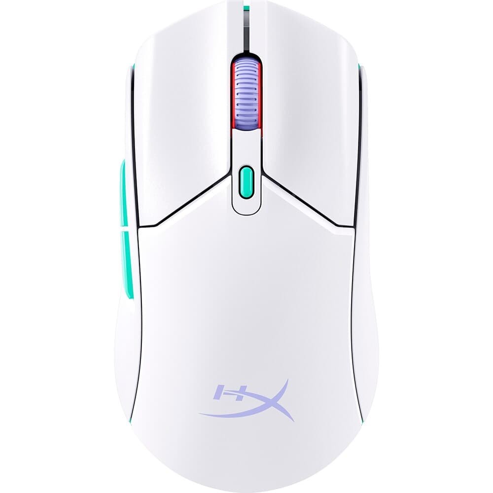 Mouse Gamer Sem Fio HyperX Pulsefire Haste 2 Core Wireless, RGB, 12000 DPI, Bluetooth, Dongle de 2.4 GHz, Branco - 8R2E7AA