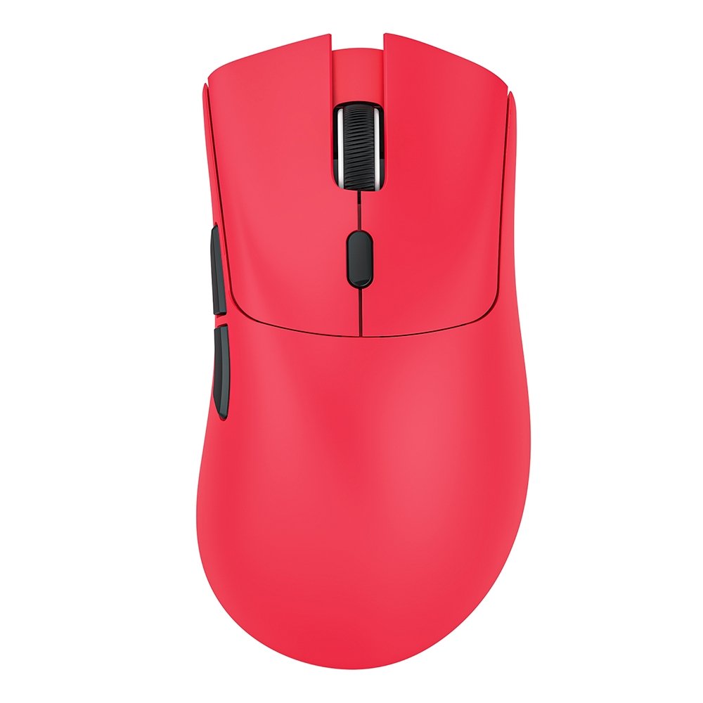 Mouse Gamer sem Fio Attack Shark R1 Ultraleve e design Ergonômico, Tri-Mode, 18.000 DPI, Sensor Óptico PAW3311, 6 Botões - Vermelho