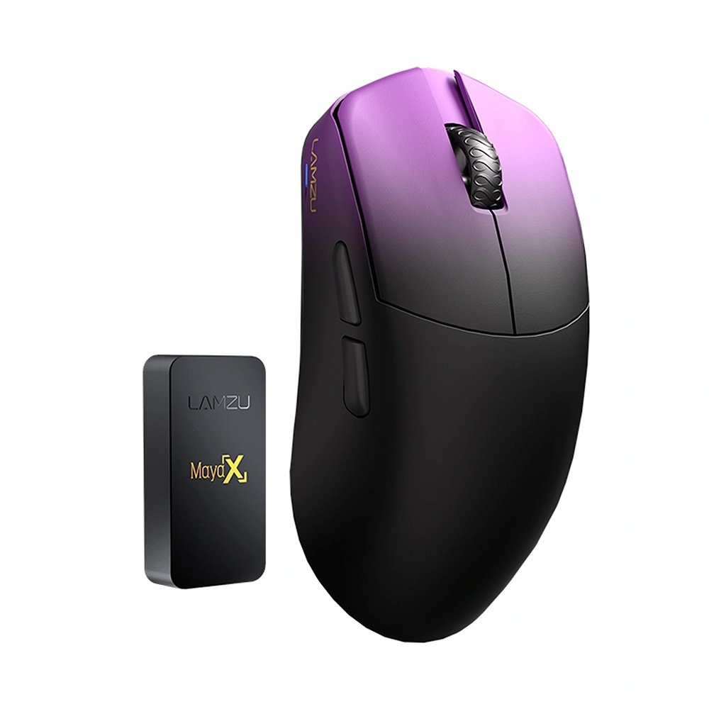 Mouse Gamer Sem Fio Lamzu Maya X, 8000Hz, Sensor PWM 3950, DPI 30000, Ultra-Leve, Purple Shadow - 6975637430114