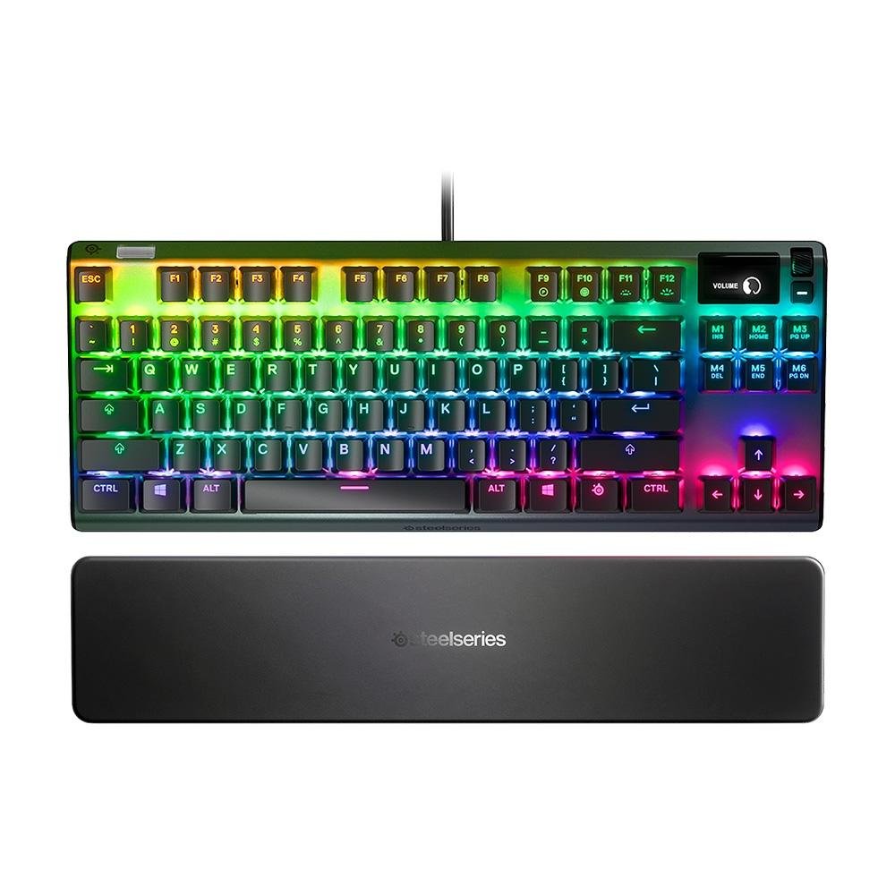 Teclado Mecânico Gamer Steelseries Apex 7, TKL, RGB, Switch Red, Anti-ghosting, US, Preto - 64646