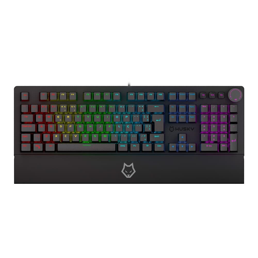 Teclado Mecânico Gamer Husky Anchorage Full Size, RGB, Switch Gateron EF Red, ABNT2, Preto - HTG200PTVR