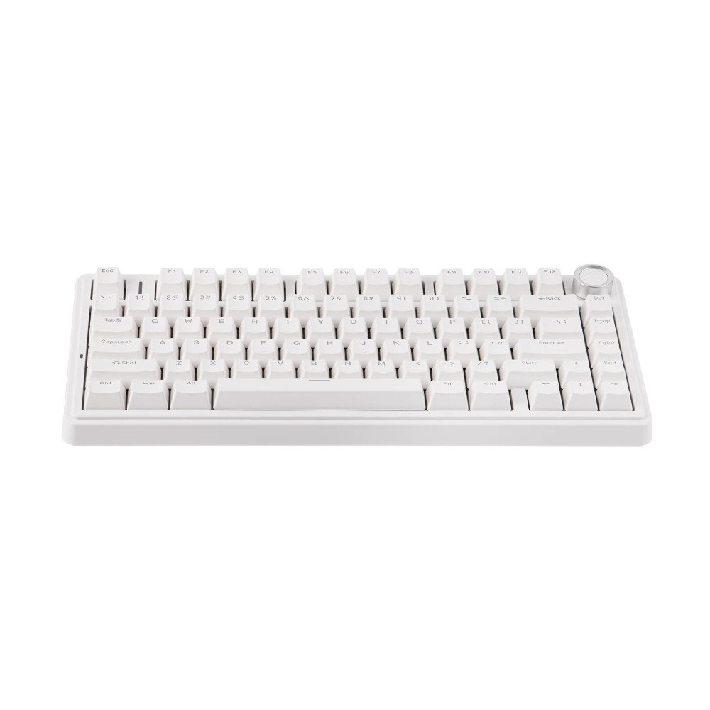 Teclado Mecânico Gamer AULA F75, RGB, Switch Red, Keycaps PBT, Hotswap, Branco - AULA-F75-Wired-WH-R
