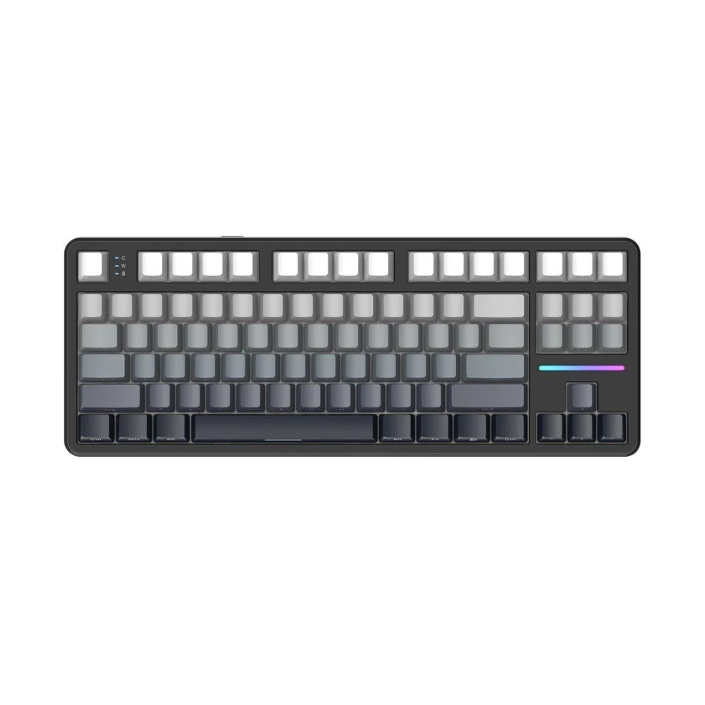 Teclado Sem Fio Mecânico Gamer Attack Shark X87, RGB, Tri-Mode Wireless Bluetooth USB-C, Moonlit Night - X87