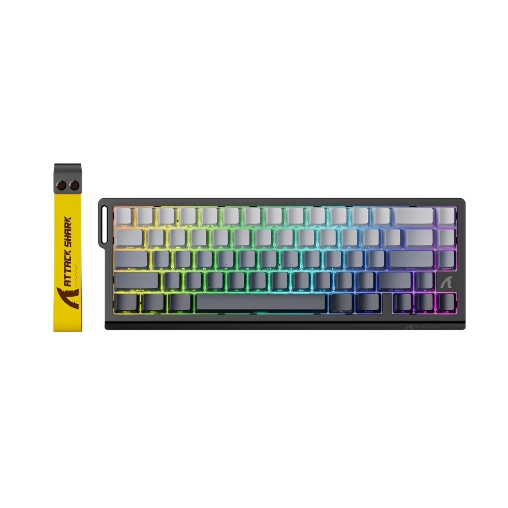 Teclado Mecânico Gamer Sem Fio Attack Shark X68 Pro HE, Magnetic Switch (Hall Effect), Moonlit Night