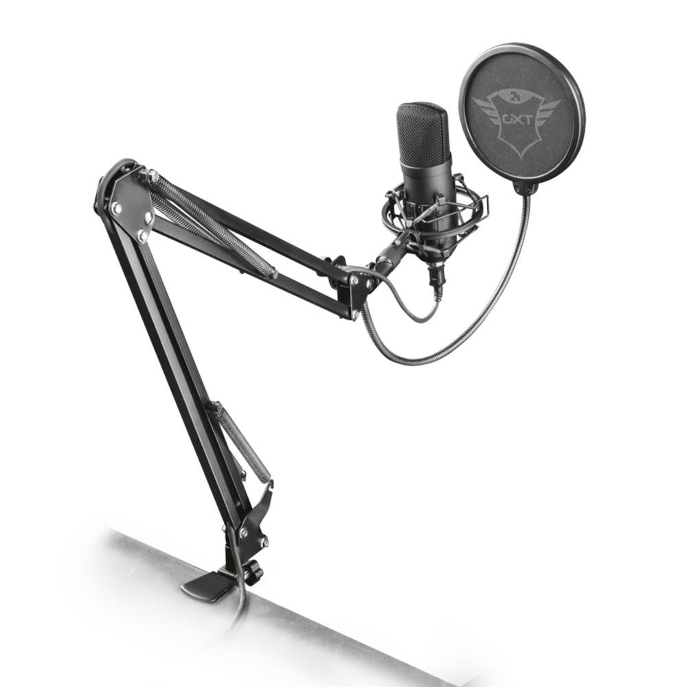 Microfone Streamer GXTrust Gaming GXT 252+ Emita Plus Podcast, USB, Anti-Vibração, Preto - 22400