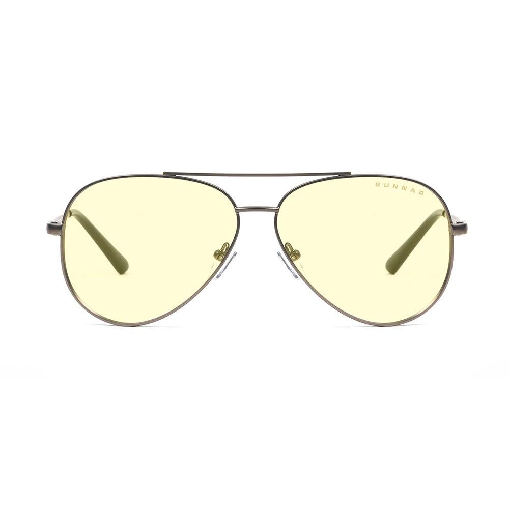 Óculos Gunnar Maverick com Filtro de Luz Azul, mbar Amarelo, Armação Gunmetal- MAV-05001