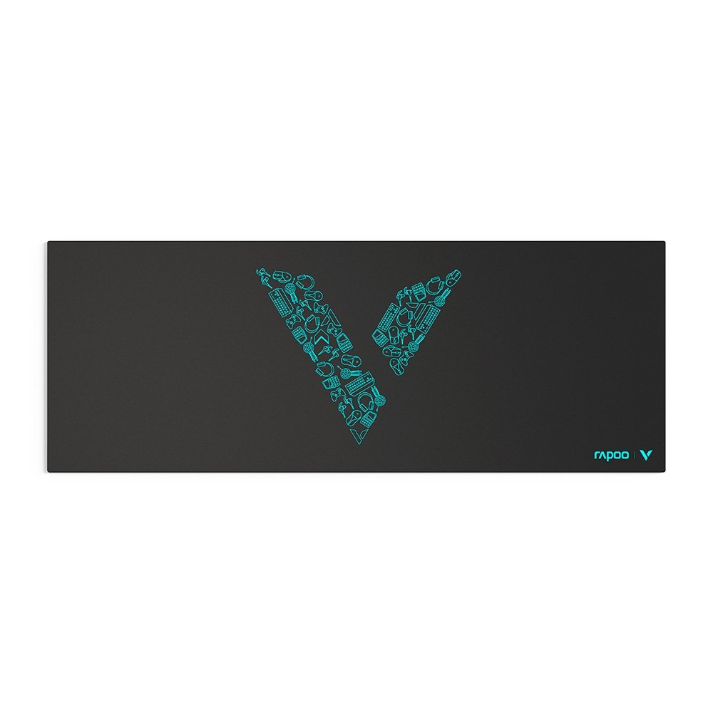 Mousepad Gamer Rapoo com Superfície Têxtil de Alta Precisão, Base Antiderrapante e Bordas Reforçadas, 800x300mm, Preto - V1L