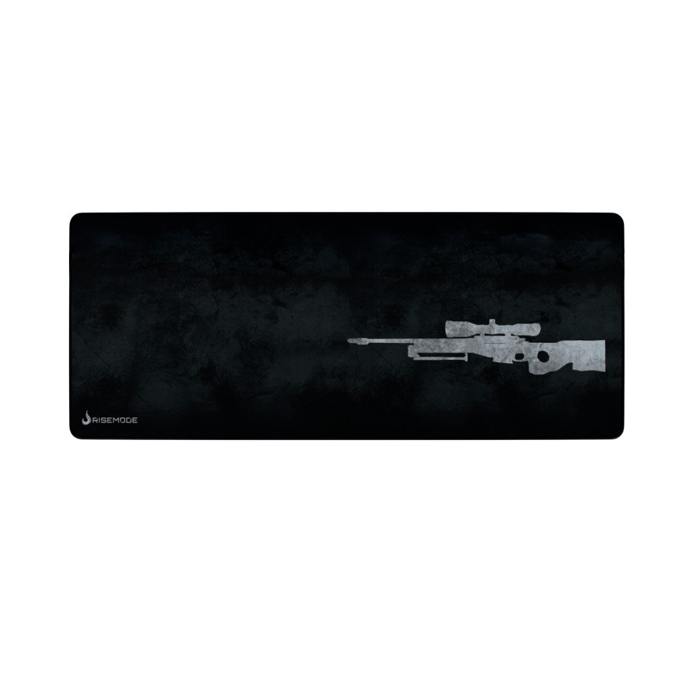 Mousepad Gamer Rise Mode Speed, Sniper PRO, Estendido 900x400mm, Cinza, Borda Costurada - RG-MPP-06-SPG
