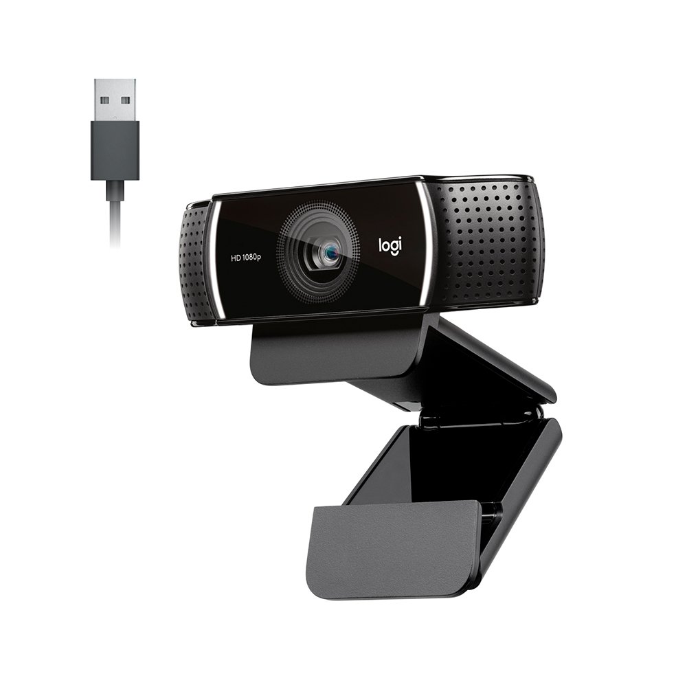 Webcam Full HD Logitech C922 Pro Stream com Microfone Embutido, 1080p e Tripé Incluso, Compatível Logitech Capture - 960-001087
