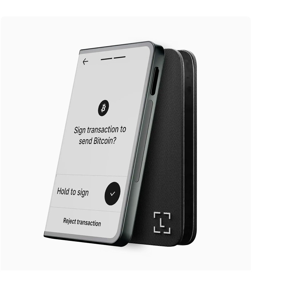 Carteira para Criptomoedas Ledger Stax, com Ledger Recovery Key, Preta - STAX-RK-ESDEPTIT