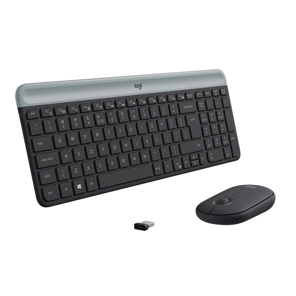 Combo Teclado e Mouse sem fio Logitech MK470 com Design Slim, Digitação e Clique Silencioso, Mouse Ambidestro e Pilhas Inclusas - 920-009268