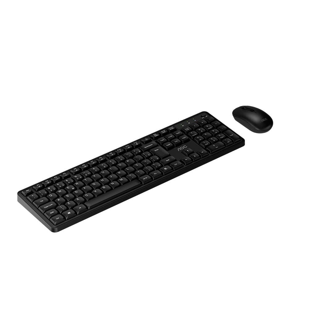 Kit Teclado e Mouse AOC KM460, USB, 1200 DPI, 104 Teclas, Resistente a Derramamento, Preto -  KM460 BK