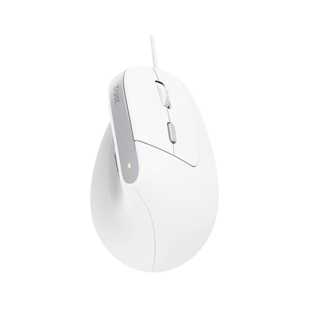 Mouse Trust Bayo II, Design Ergonômico, 6 Botões, 2400 DPI, USB, Branco - 25397