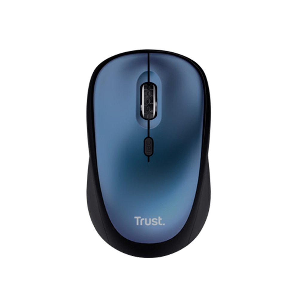 Mouse Sem Fio Trust Yvi+, Silencioso, 1600 DPI, Recetor USB, Azul - 24551