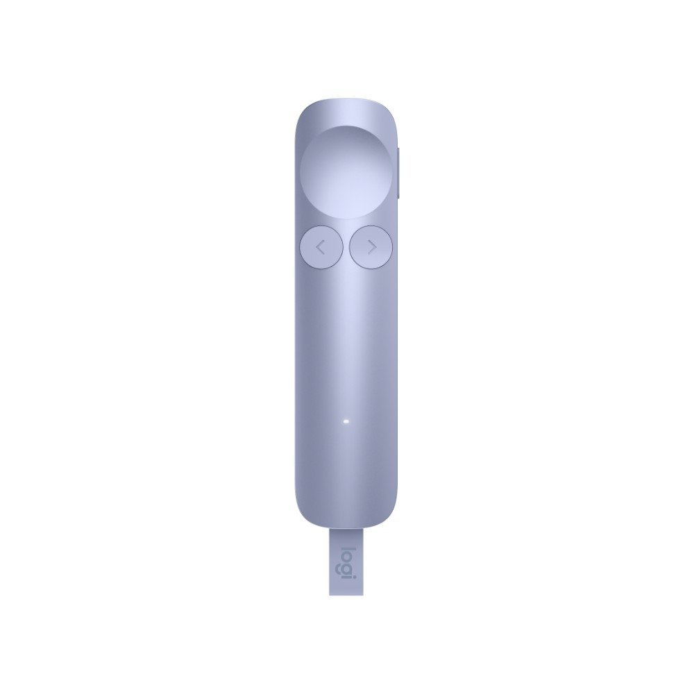 Apresentador Sem Fio Logitech Spotlight 2, Bluetooth, Sensação Tátil, Personalizáveis, Ponteiro Laser, USB-C, Lilás - 910-007669