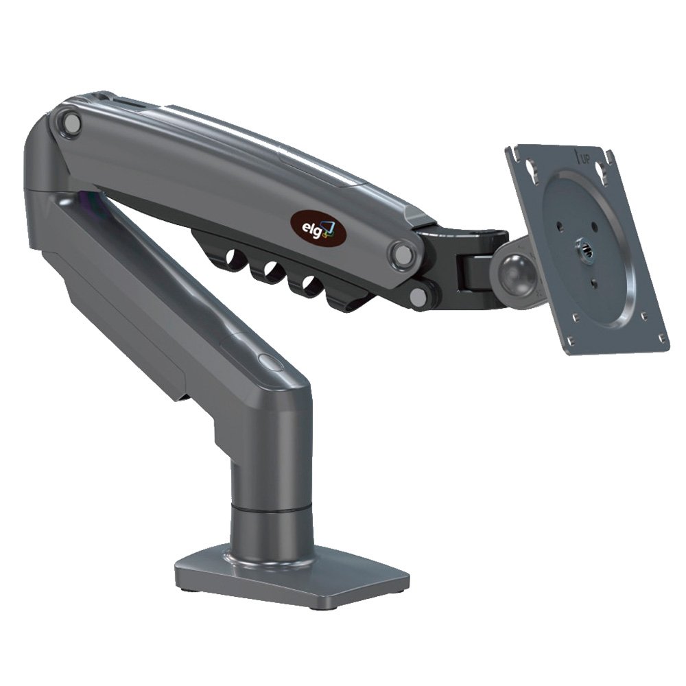 Suporte de Mesa Articulado para Monitor de 17" a 35" ELG, com Pistão a Gás e Cabo HDMI 2.0, VESA, Grafite - F98HDMI