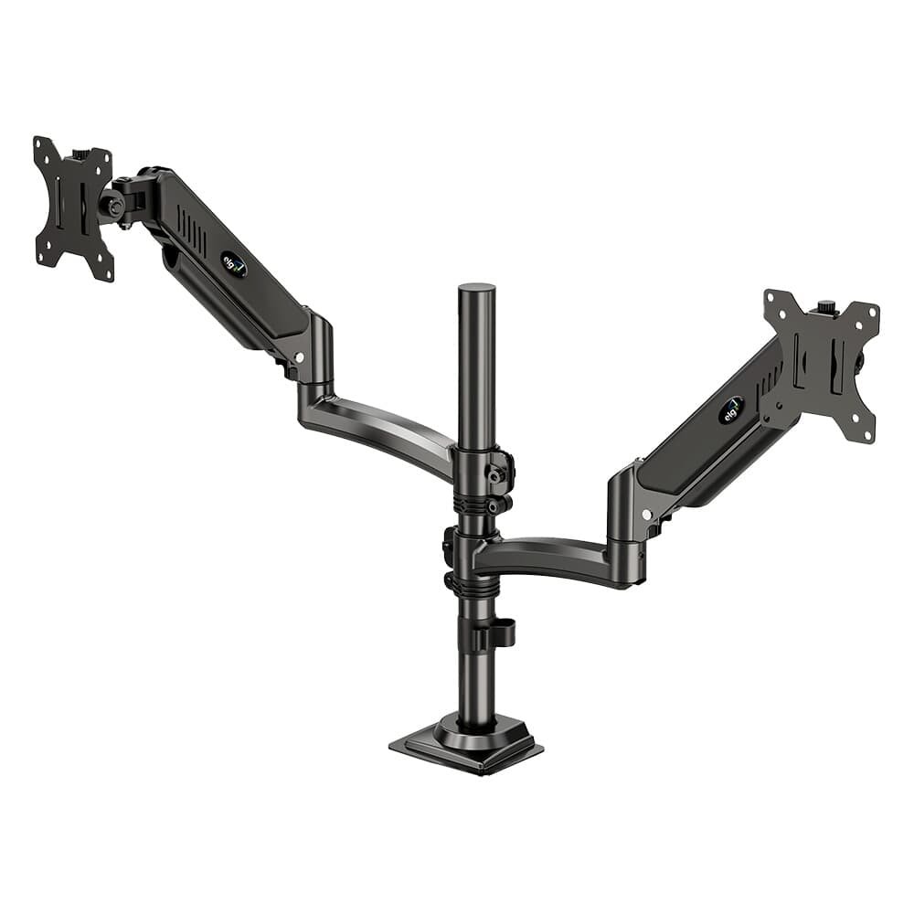Suporte Tipo Torre Multiarticulado de Mesa ELG, 17" A 35", com Pistao a Gás, Ergonômico, Preto - FH160l
