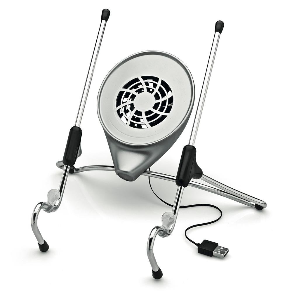 Suporte Ergonômico Octoo Uptable para Notebook com Cooler - Cromado/Cinza  UPC-01