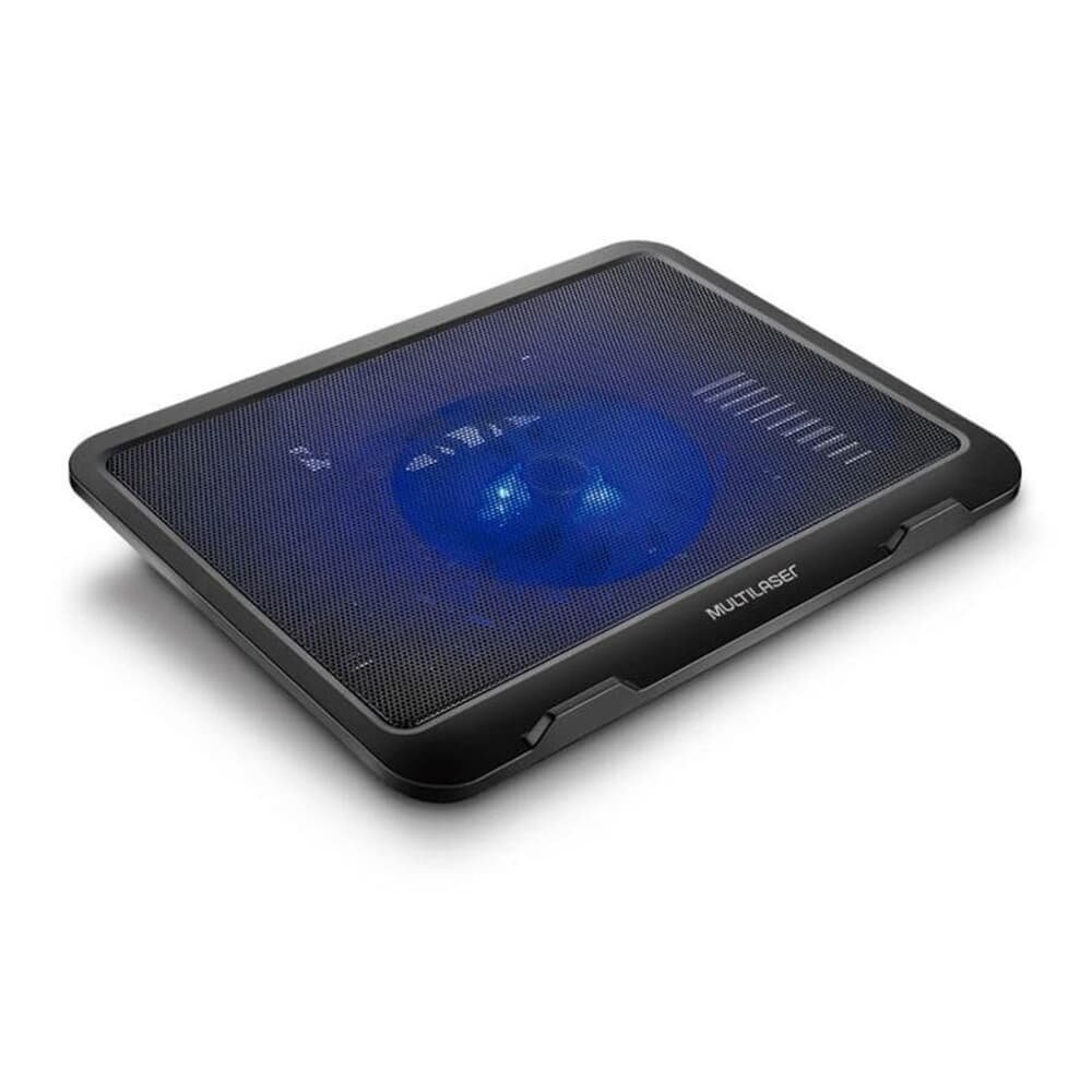 Base com Cooler para Notebook Multi Slim, Até 17", 2x USB, LED, Preto - AC263