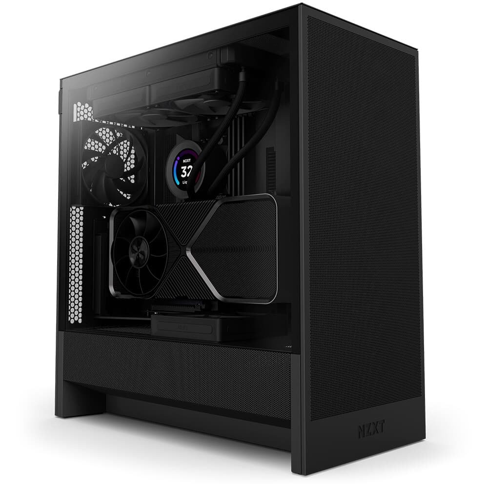 Gabinete NZXT H5 Flow, Mid-Tower, ATX, Lateral em Vidro, Preto - CC-H52FB-01