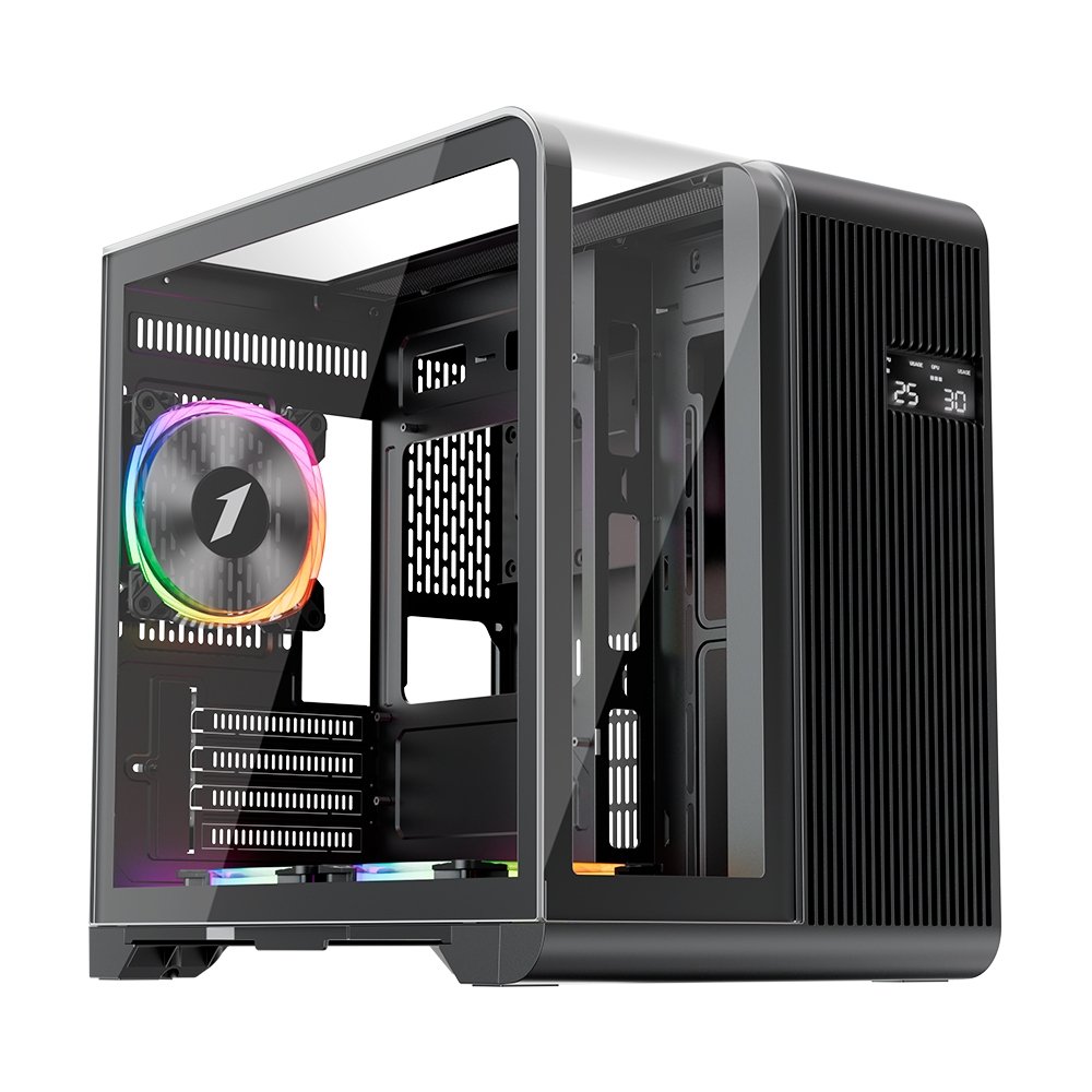 Gabinete Gamer 1STPLAYER RT5, Mid Tower, ATX, Lateral em Vidro Temperado, Preto - RT5-BK