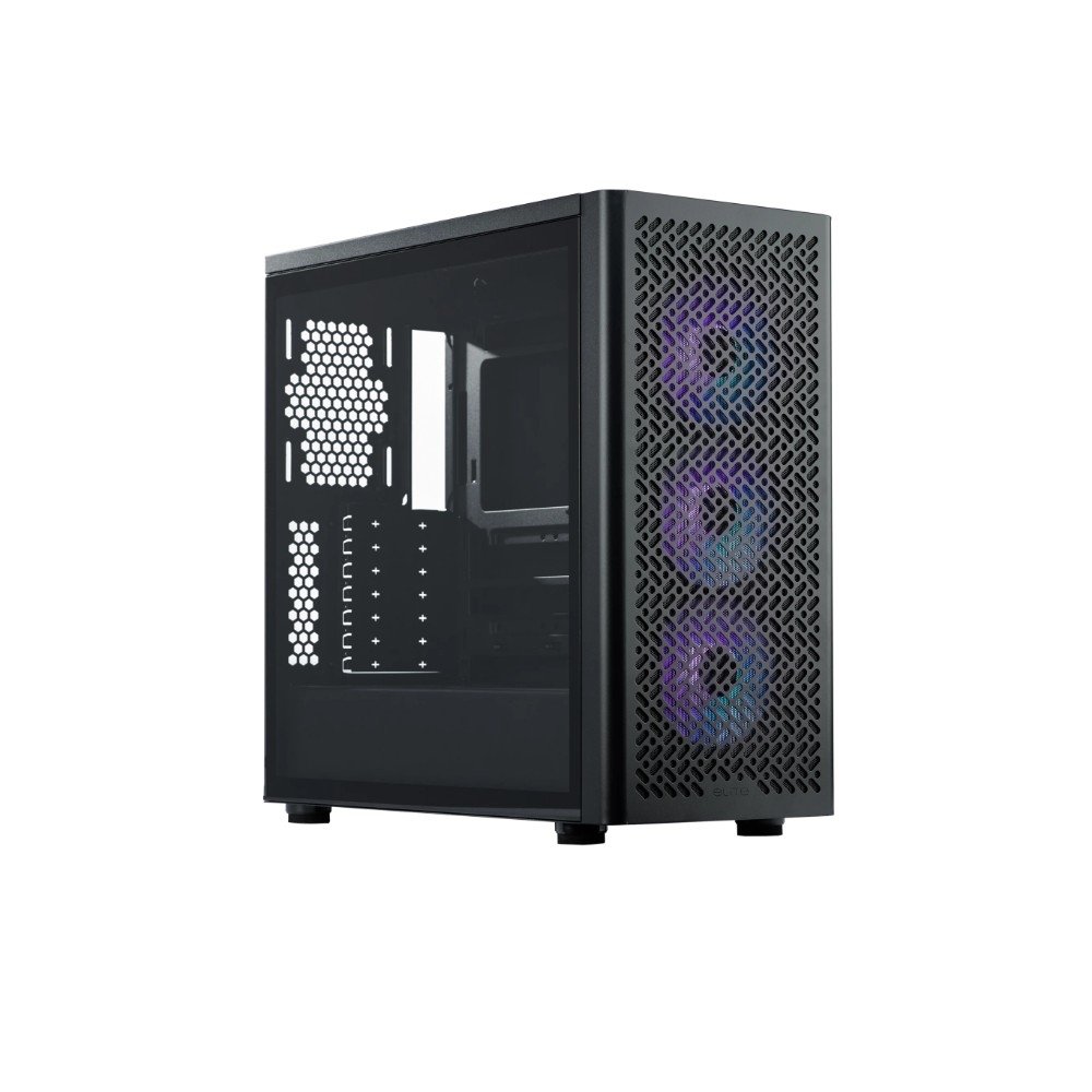 Gabinete Gamer Cooler Master Elite 502, Mid Tower, E-ATX, Lateral em Vidro, 4x FAN ARGB, Preto - E502-KGNN-SAZ
