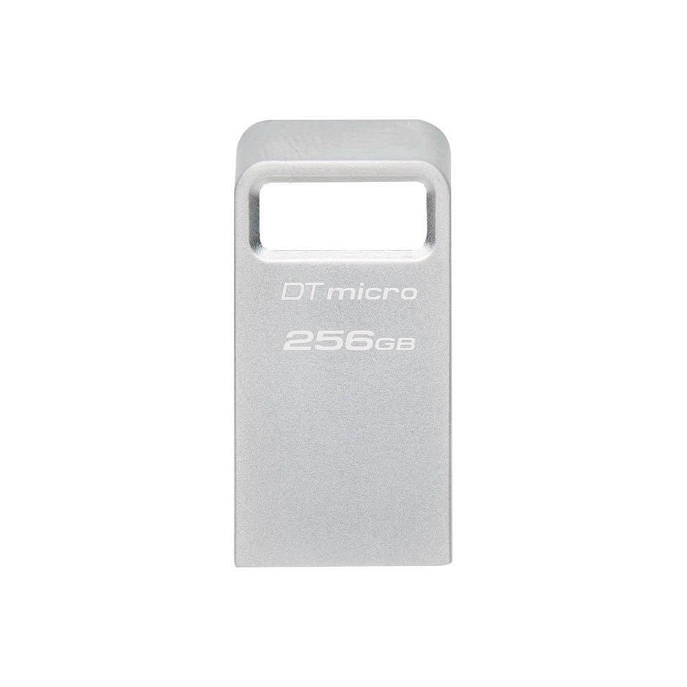 Pen Drive 256GB Kingston DataTraveler Micro, USB 3.2 Gen 1, Leitura de 200MB/s, Metal - DTMC3G2/256GB