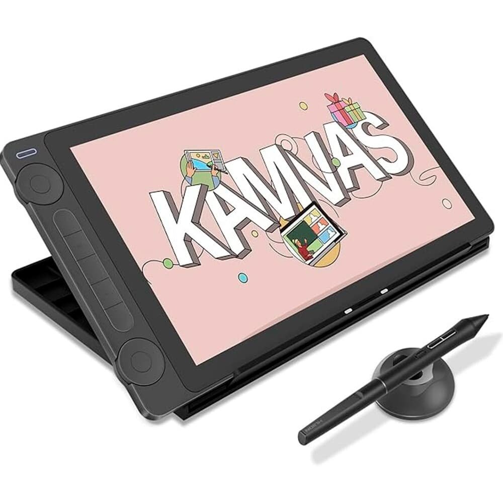 Mesa Digitalizadora Huion Kamvas 3ª Geração 13", Suporte Ajustável, Tela Full HD, 16384 Níveis de Pressão, Preto - GS1333