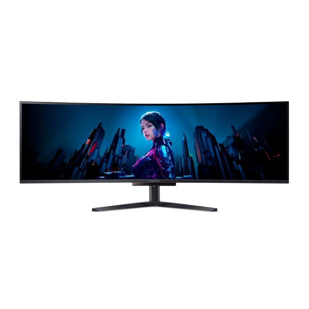 Monitor Gamer Curvo Acer Predator X49 OLED 49", DQHD, 240Hz, 0.03ms, FreeSync Premium, HDR 400, USB-C, Altura Ajustável, Preto - UM.SXXAA.X02