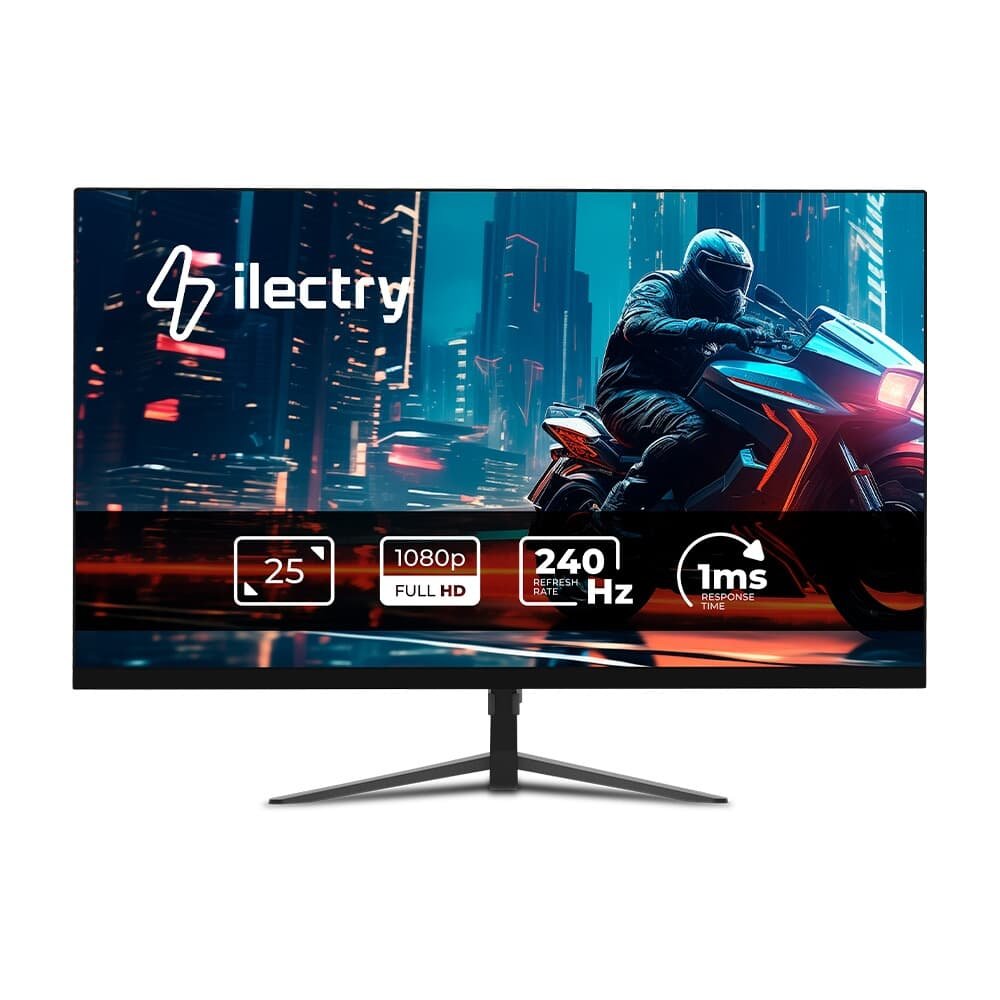 Monitor Gamer ilectry Vision 25", Full HD, 240Hz, 1ms, DisplayPort e HDMI, Preto - IYVISION24524