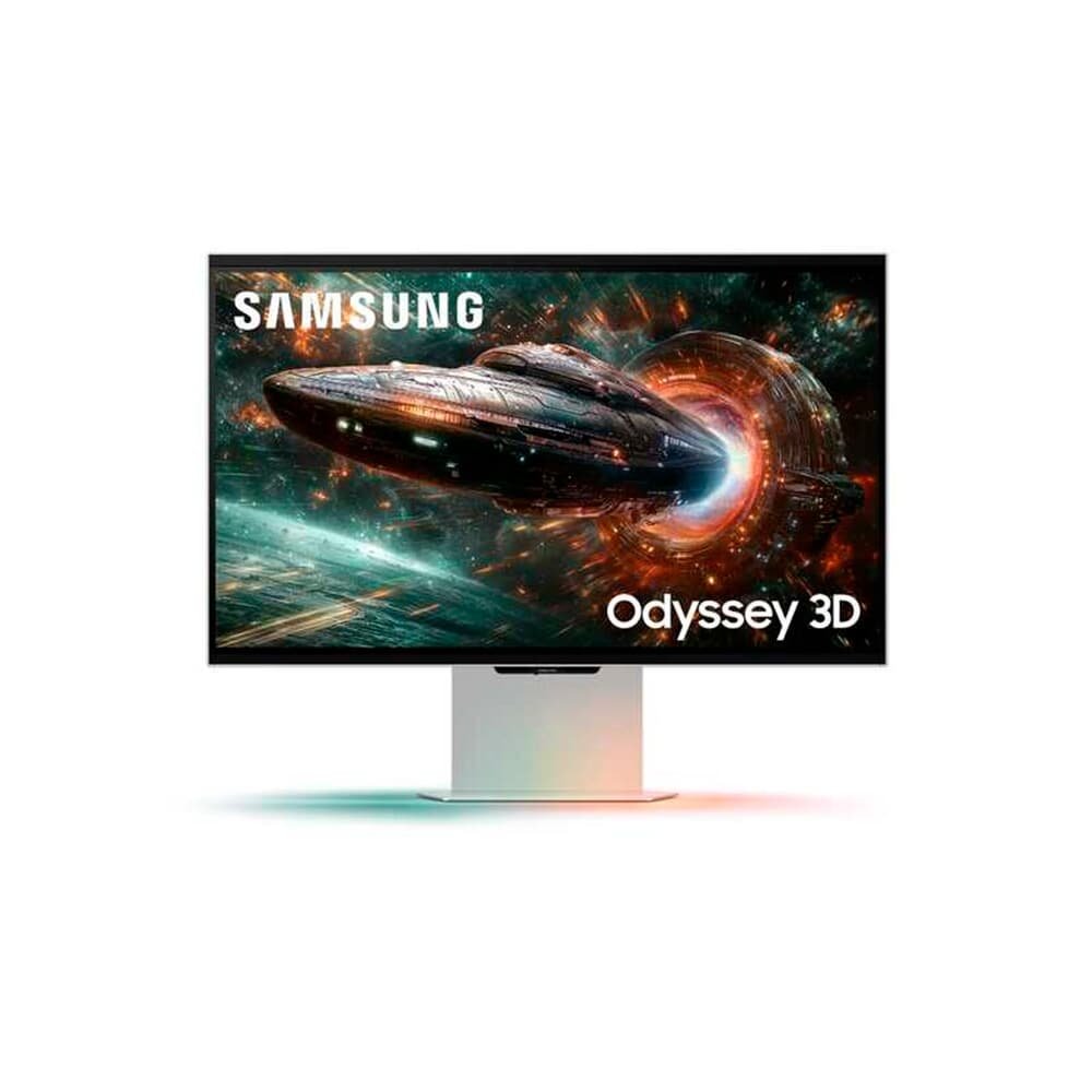 Monitor Gamer Samsung Odyssey 3D 27", 4K, 165Hz, 1ms, IPS, FreeSync Premium, HDR10+, Ajuste de Altura, Som Interado - LS27FG900XLXZD