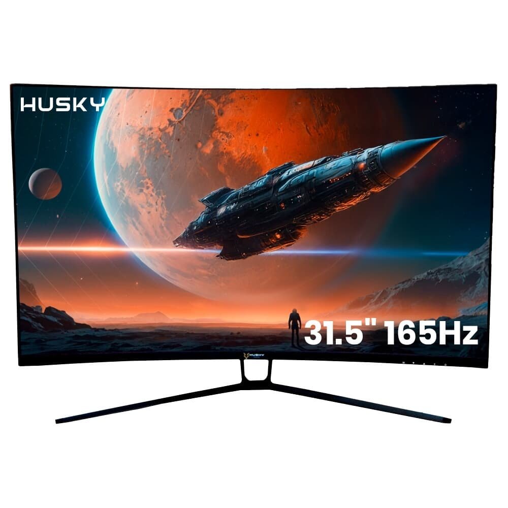 Monitor Gamer Husky Hailstorm 31.5' LED, Curvo, 165 Hz, Full HD, 1ms, Adaptive Sync, HDMI/DisplayPort, Ajuste de ngulo - HGMT002