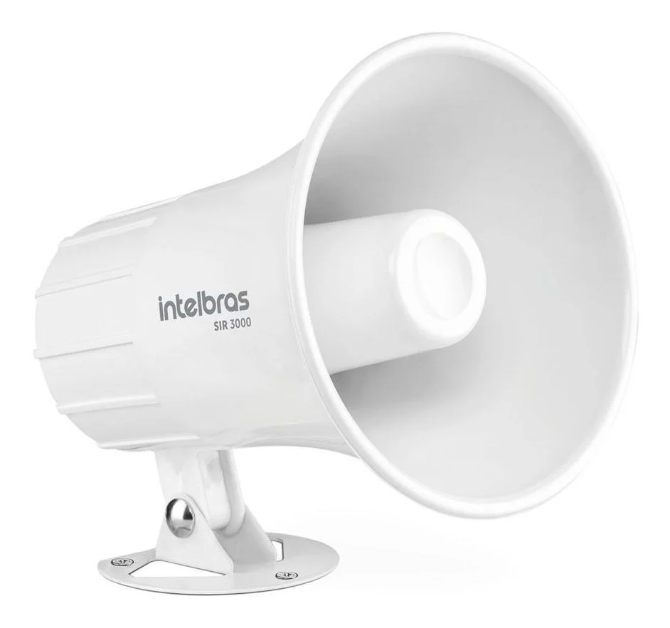 Sirene Magnética Alarme/cerca 120db Sir3000 Intelbras Branca