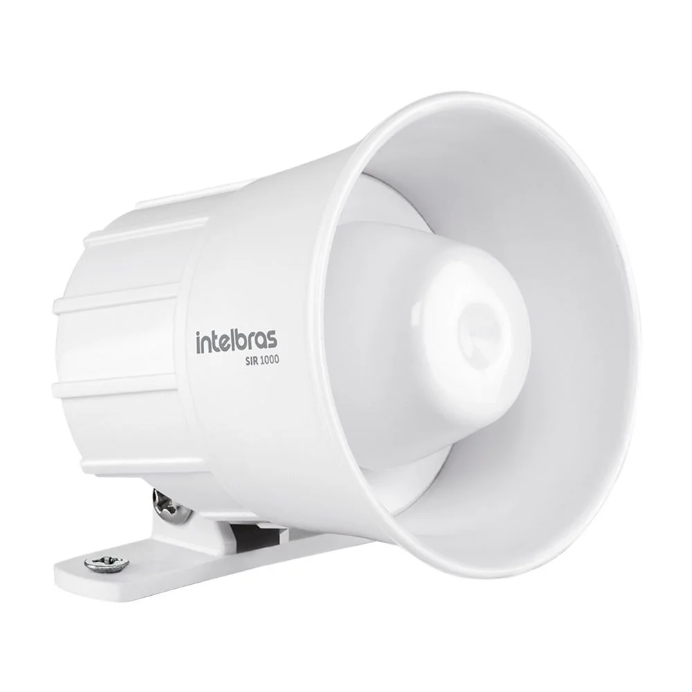 Sirene Piezo Alarme E Cerca 9 A 15 Vdc 105db Sir 1000 Branco Intelbras