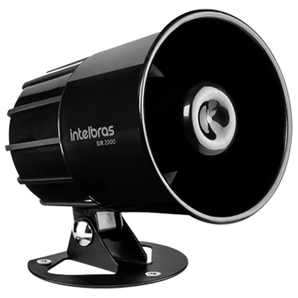 Sirene Para Alarme - 9 A 15 Vdc - Magnética - 115db - Preta - Intelbras Sir 2000