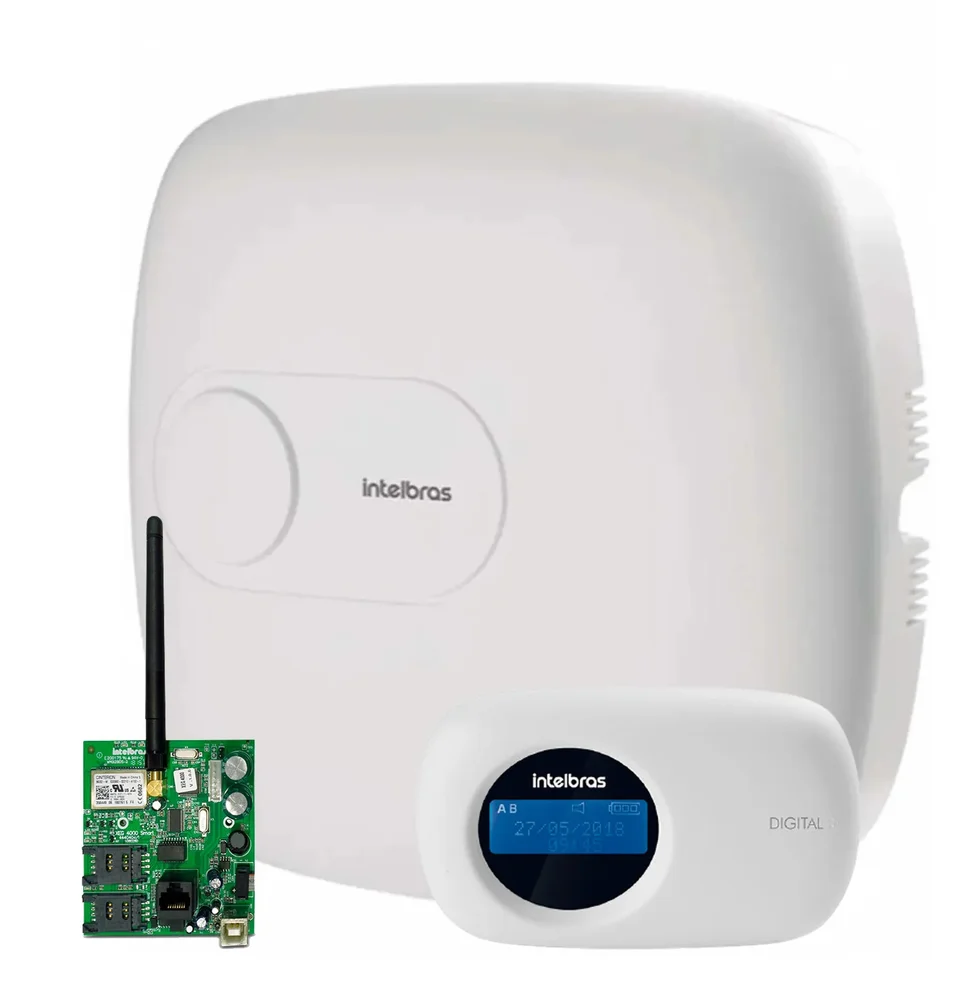 Kit Central De Alarme Monitorada Amt 4010 Smart + Placa Ethernet/gprs Xeg 4000 Smart - Intelbras