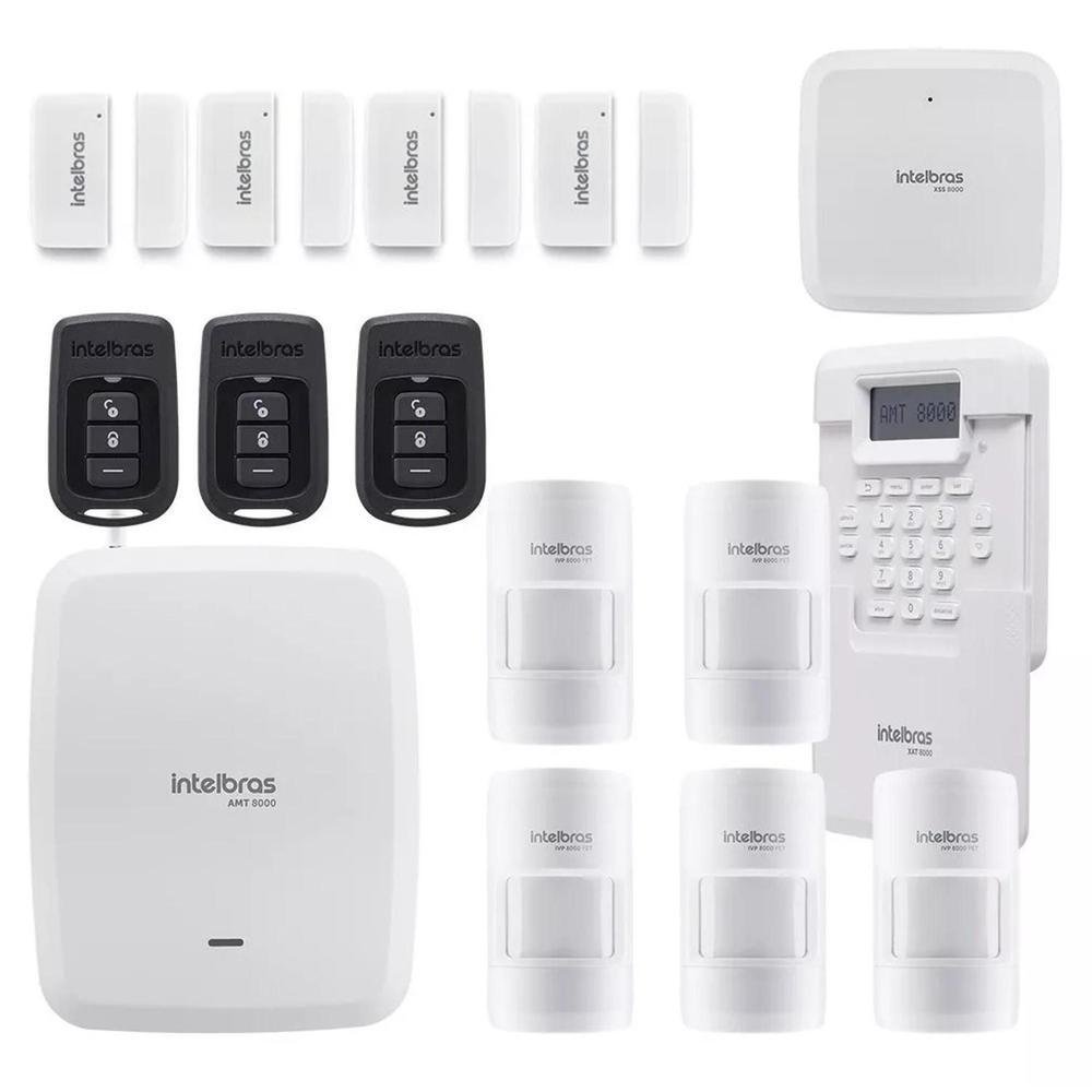 Kit Completo Central Alarme Intelbras Amt 8000 9x Sensores