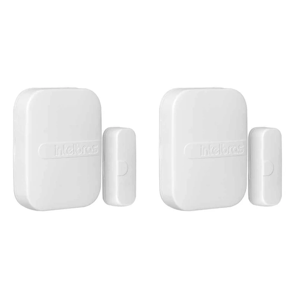 Kit 2 Sensores Magnético De Abertura De Porta E Janela Xas 4010 Smart Intelbras Sem Fio