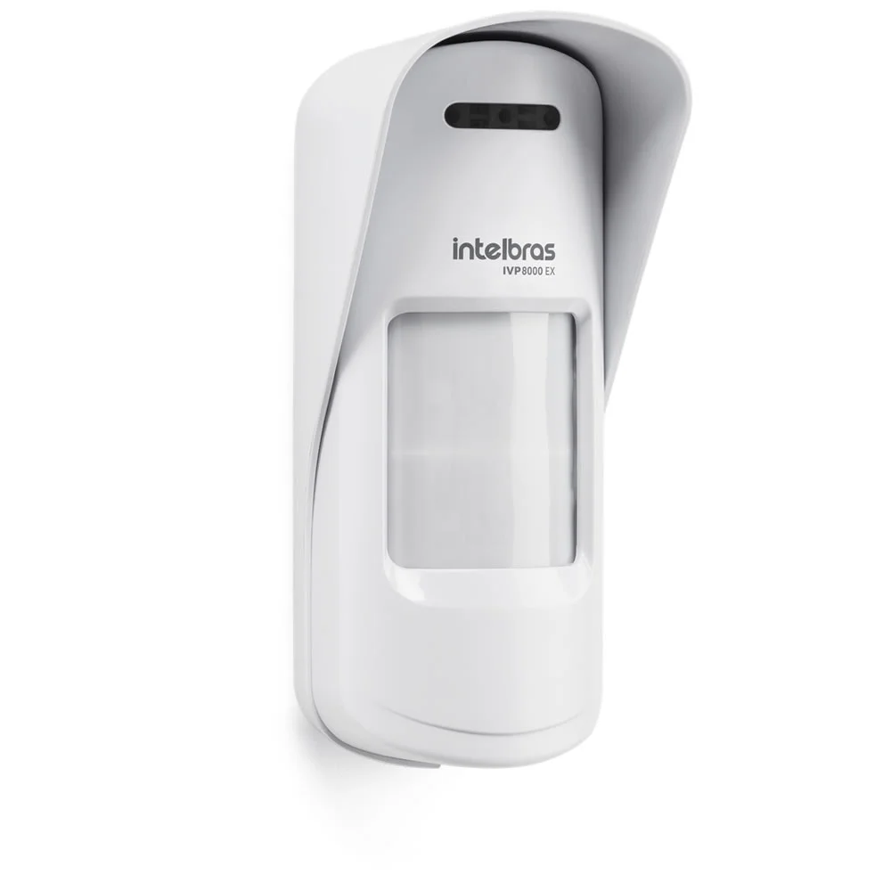 Sensor De Presença Intelbras Infravermelho,  IVP 8000 EX, Detecção Até 12M, Passivo, Sem Fio, Pet Immunity 30KG