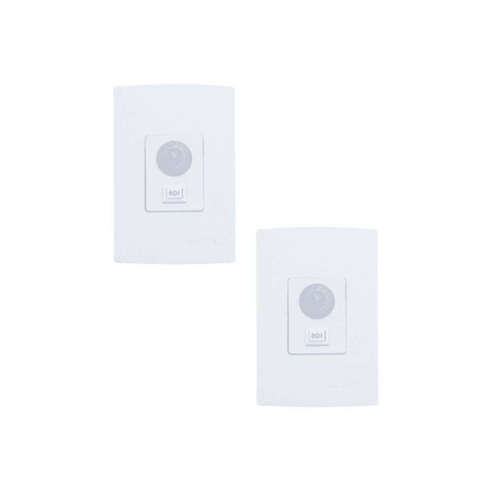 Kit 2x Sensor De Presença Qualitronix, Embutir Com Chave, Lente 180º, 6 Funções - Qi6mb