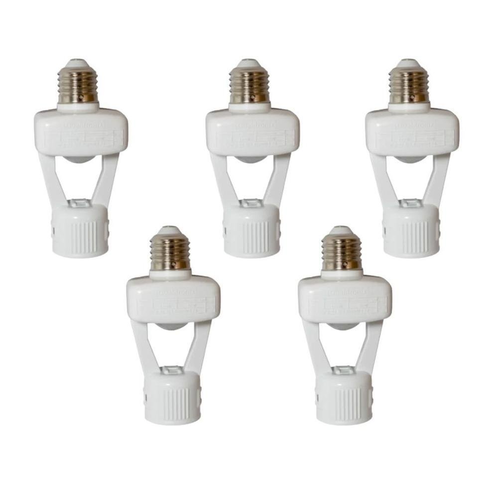 Kit 5x Sensor De Presença Qualitronix, Lâmpada E27, Lente 360º, 6 Funções - Qa17m