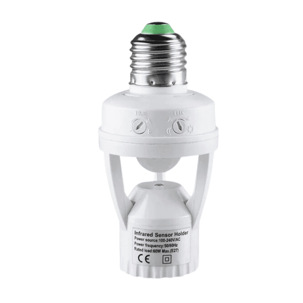 Sensor Presença Com Fotocélula Para Soquete Lâmpada E27
