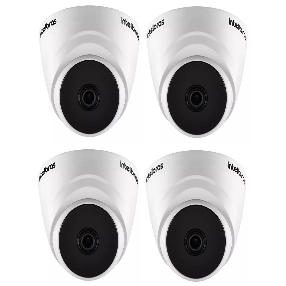 Kit 4 Câmera De Segurança Intelbras Vhl 1220 D Com Resolução De 2mp Visão Noturna Incluída Branca